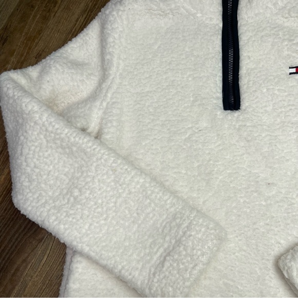 New ~ Tommy Hilfiger Women's Sherpa 1/4-Zip Pullover Jacket Size S/P - Picture 6 of 9